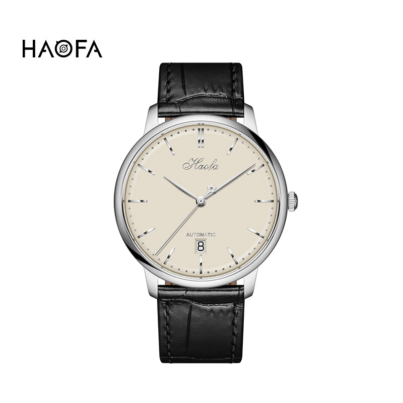 Haofa Ultra-thin Automatic Mechanical Watch for Men Calendar Waterproof Sapphire Watches 1606