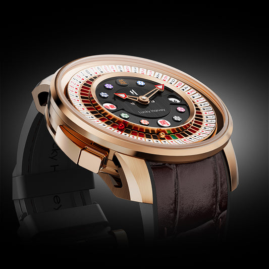Lucky Harvey Poker Roulette Game Dial Mechanical Mens Watch Automatic Movement Sapphire Funny