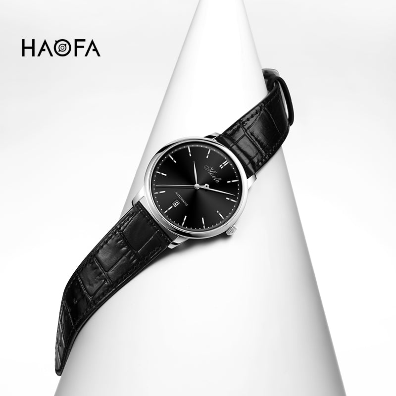 Haofa Ultra-thin Automatic Mechanical Watch for Men Calendar Waterproof Sapphire Watches 1606