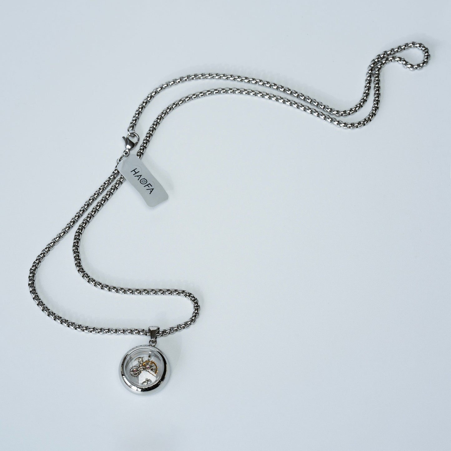Haofa HFT1001 Titanium Stainless Steel Tourbillon Necklace