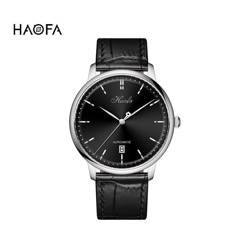 Haofa Ultra-thin Automatic Mechanical Watch for Men Calendar Waterproof Sapphire Watches 1606