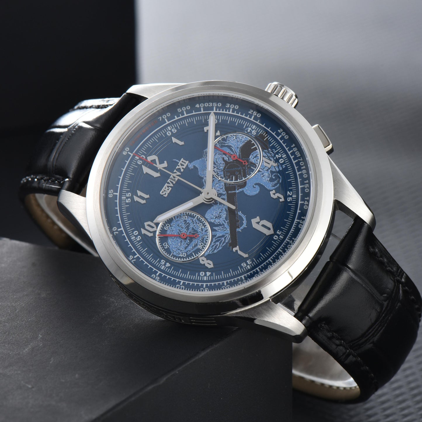 SEVEN XII Retro Chronograph ST1901 Movement Hand Winding Men Wristwatch Sapphire Crystal Waterproof S002