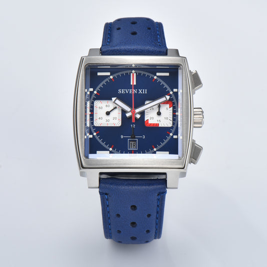 SEVEN Square Chronograph Watch for Men Sapphire Crystal Waterproof Automatic Wristwatch