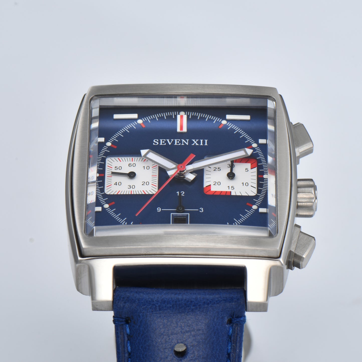 SEVEN Square Chronograph Watch for Men Sapphire Crystal Waterproof Automatic Wristwatch