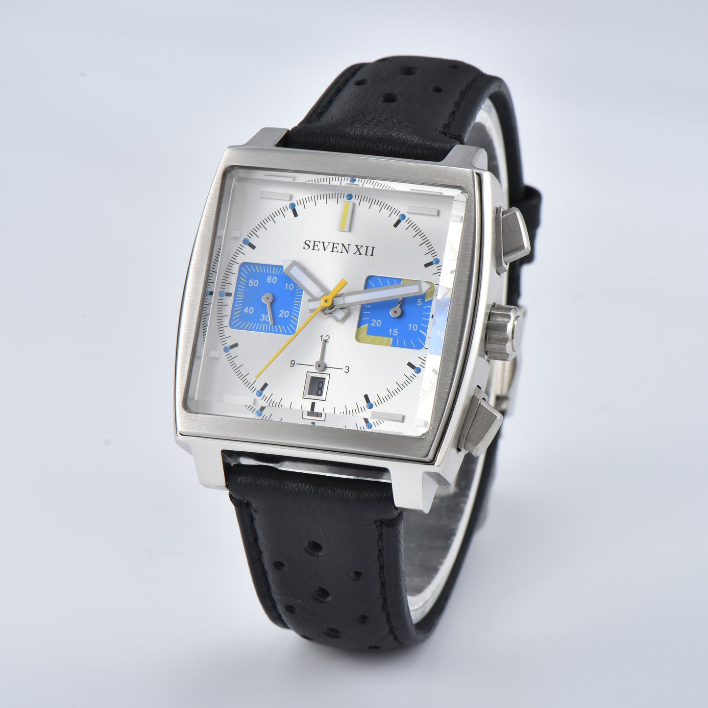 SEVEN Square Chronograph Watch for Men Sapphire Crystal Waterproof Automatic Wristwatch