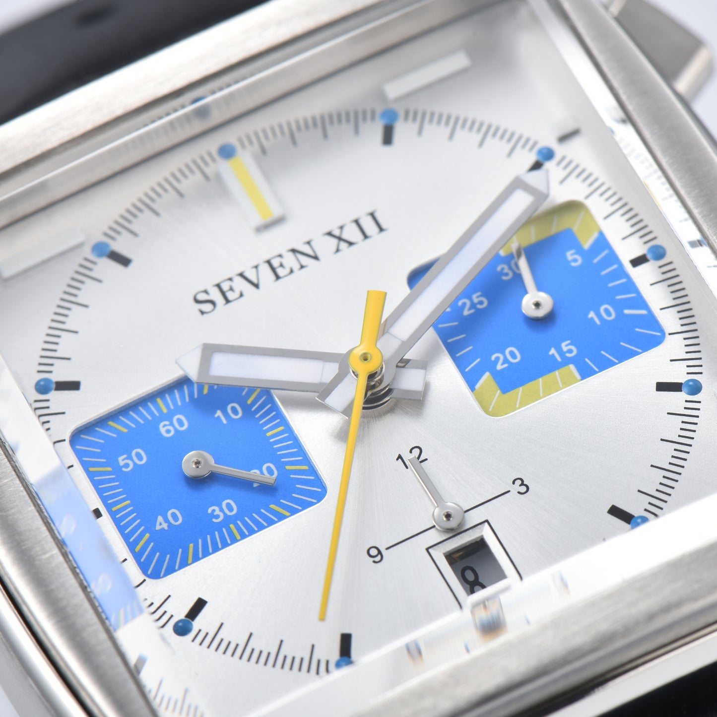 SEVEN Square Chronograph Watch for Men Sapphire Crystal Waterproof Automatic Wristwatch
