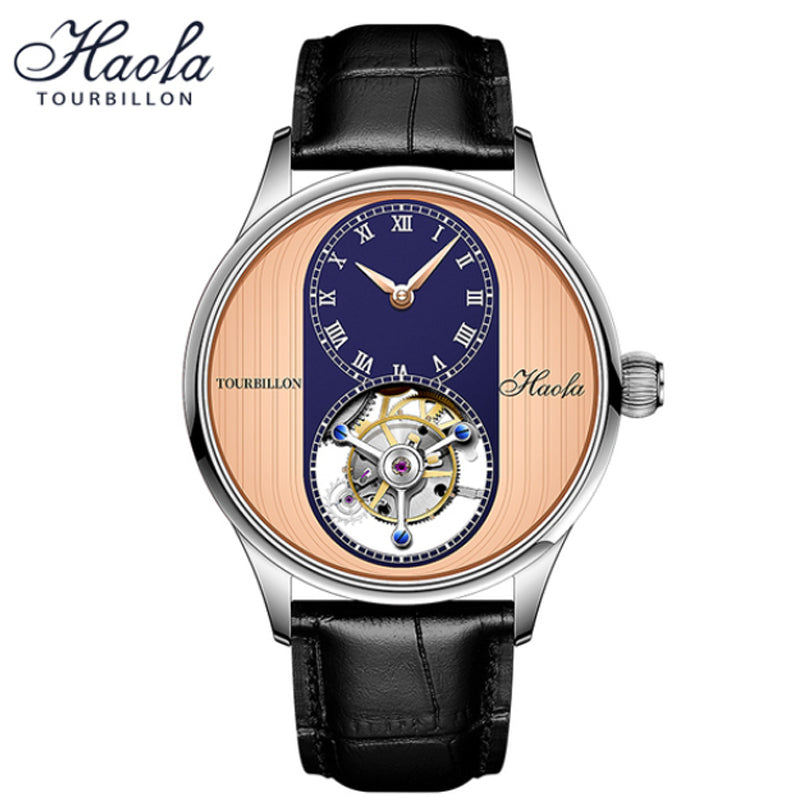 HAOFA 1025 Yacht Teak Wood Grain Craft Tourbillon Watch