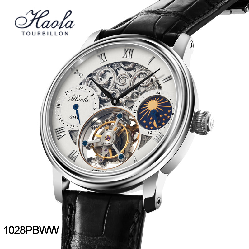 HAOFA Skeleton GMT Tourbillon Movement 1028