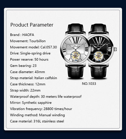 Haofa ST8230 Movement Turbillon Watch 1033