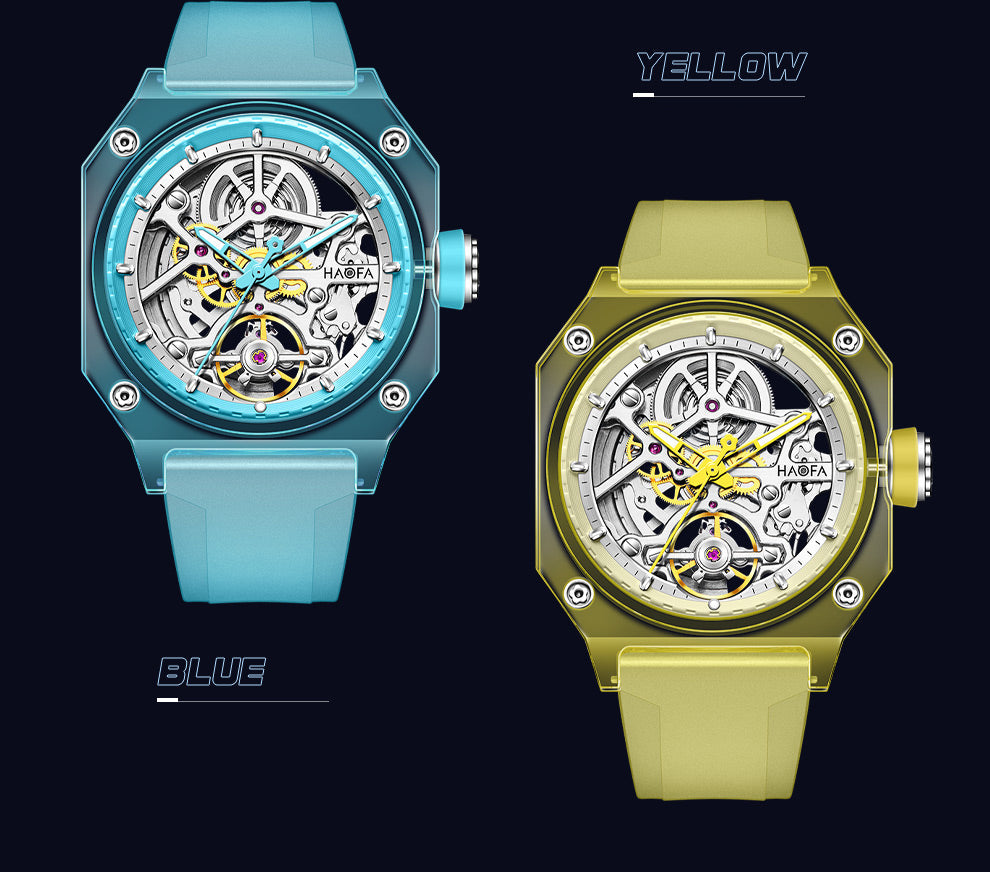 HAOFA Color Crystal Automatic Watch Power 72 Hours 2208
