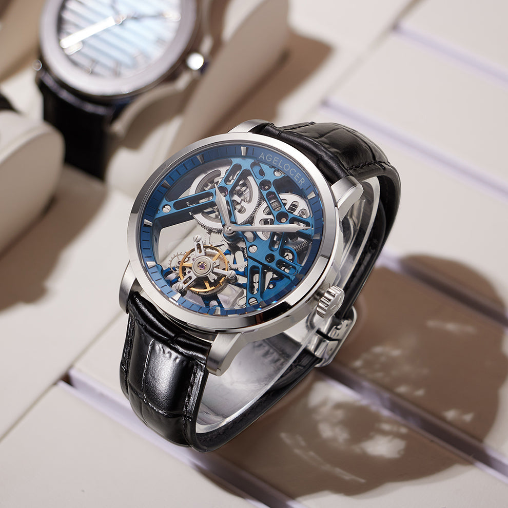 AGELOCER Hollow Tourbillon Skeleton Watch Series 9001 9004