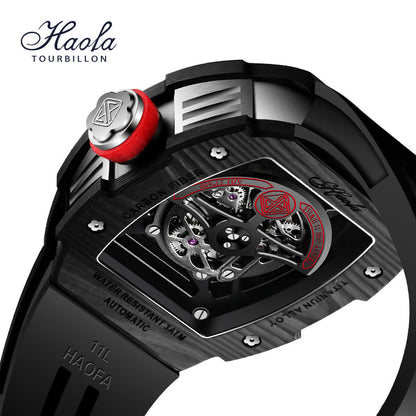 HAOFA Skeleton Carbon Fiber Automatic Watch 1902