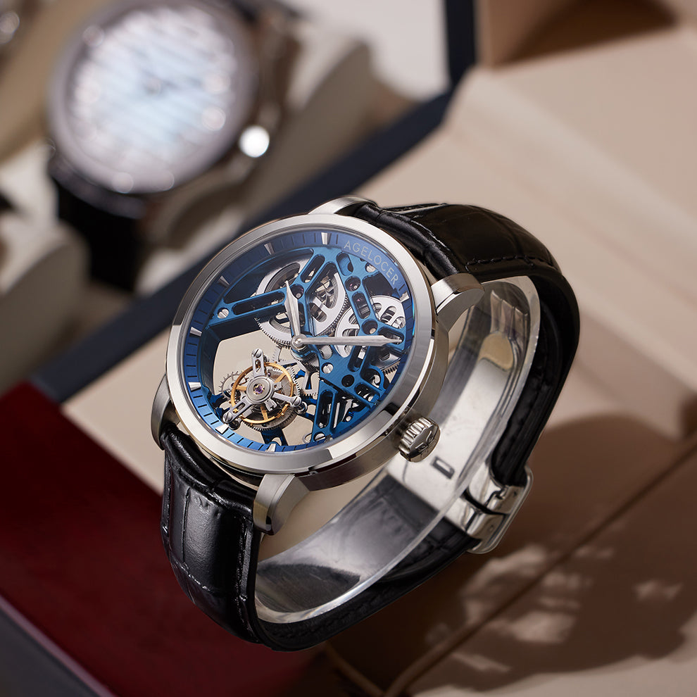 AGELOCER Hollow Tourbillon Skeleton Watch Series 9001 9004