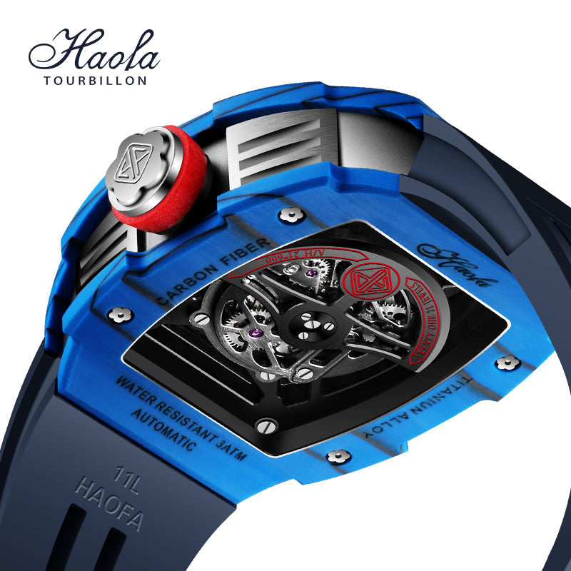 HAOFA Skeleton Carbon Fiber Automatic Watch 1902