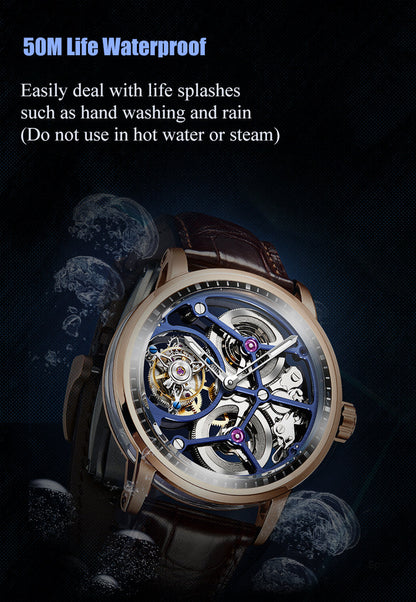 HAOFA Sapphire Middle Case Double Barrel Tourbillon Watch 1945