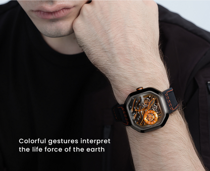 AGELOCER New Design Volcano Automatic Watch Sapphire Glass Power Reserve 80H Mechanical Watches Men's Stainless Steel Waterproof