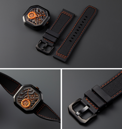 AGELOCER New Design Volcano Automatic Watch Sapphire Glass Power Reserve 80H Mechanical Watches Men's Stainless Steel Waterproof