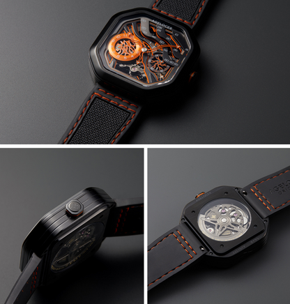 AGELOCER New Design Volcano Automatic Watch Sapphire Glass Power Reserve 80H Mechanical Watches Men's Stainless Steel Waterproof