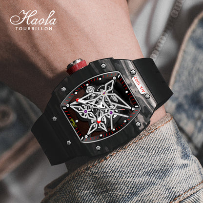 HAOFA Skeleton Carbon Fiber Automatic Watch 1902