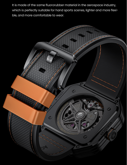 AGELOCER New Design Volcano Automatic Watch Sapphire Glass Power Reserve 80H Mechanical Watches Men's Stainless Steel Waterproof