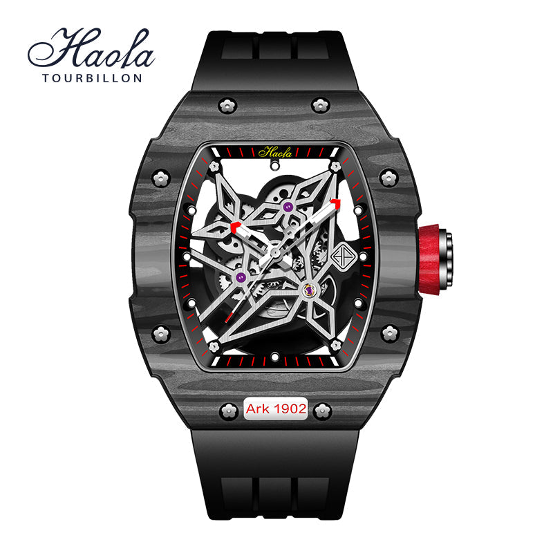 HAOFA Skeleton Carbon Fiber Automatic Watch 1902