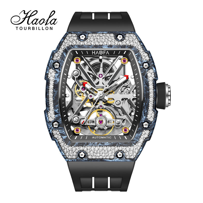 HAOFA Carbon Fiber and Crystal Bezel Automatic Movement 1989