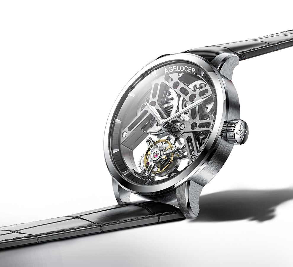 AGELOCER Hollow Tourbillon Skeleton Watch Series 9001 9004