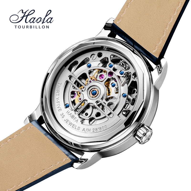 HAOFA 3D Galaxy Double Barrel Automatic Tourbillon (Gift Crystal Galaxy ball ) Model 2268