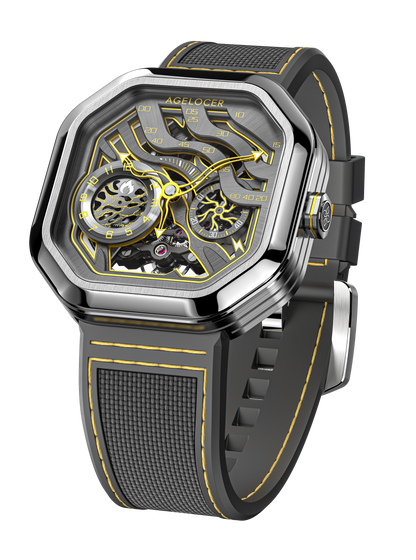 AGELOCER New Design Volcano Automatic Watch Sapphire Glass Power Reserve 80H Mechanical Watches Men's Stainless Steel Waterproof