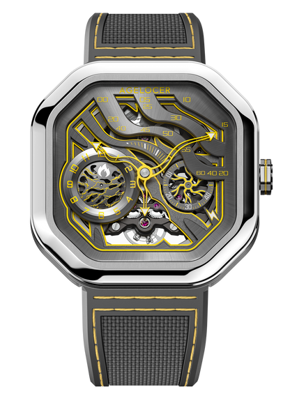 AGELOCER New Design Volcano Automatic Watch Sapphire Glass Power Reserve 80H Mechanical Watches Men's Stainless Steel Waterproof