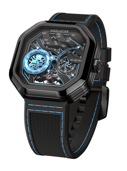 AGELOCER New Design Volcano Automatic Watch Sapphire Glass Power Reserve 80H Mechanical Watches Men's Stainless Steel Waterproof
