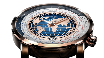 AGELOCER Automatic Watch Date Display World Time Series 5201A1 5201D2 5201E1 5201F2