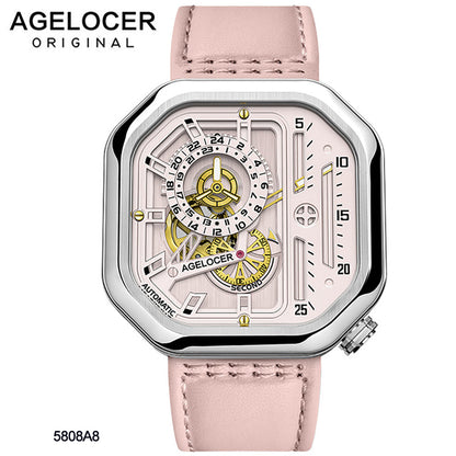 Agelocer Automatic Ladies Big Band Series Square Dial 5805 5808 5809 Watches