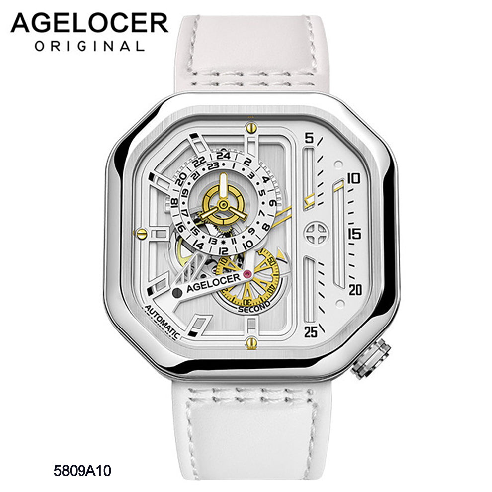 Agelocer Automatic Ladies Big Band Series Square Dial 5805 5808 5809 Watches