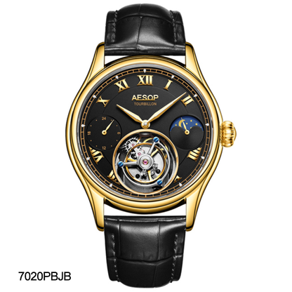 AESOP GMT Multifunction 100% Original Tourbillon 7020 Watch