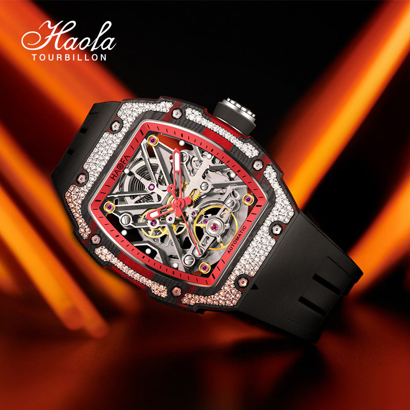 HAOFA Carbon Fiber and Crystal Bezel Automatic Movement 1989