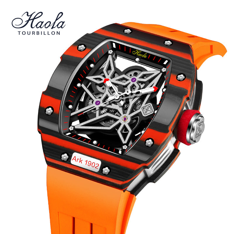 HAOFA Skeleton Carbon Fiber Automatic Watch 1902