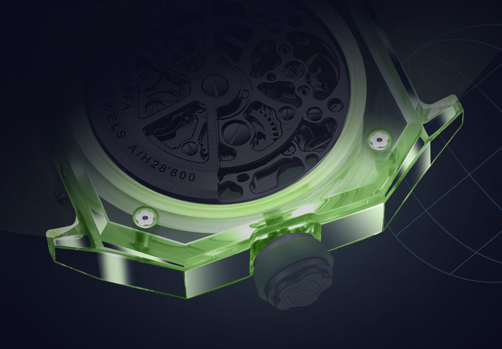 HAOFA Color Crystal Automatic Watch Power 72 Hours 2208