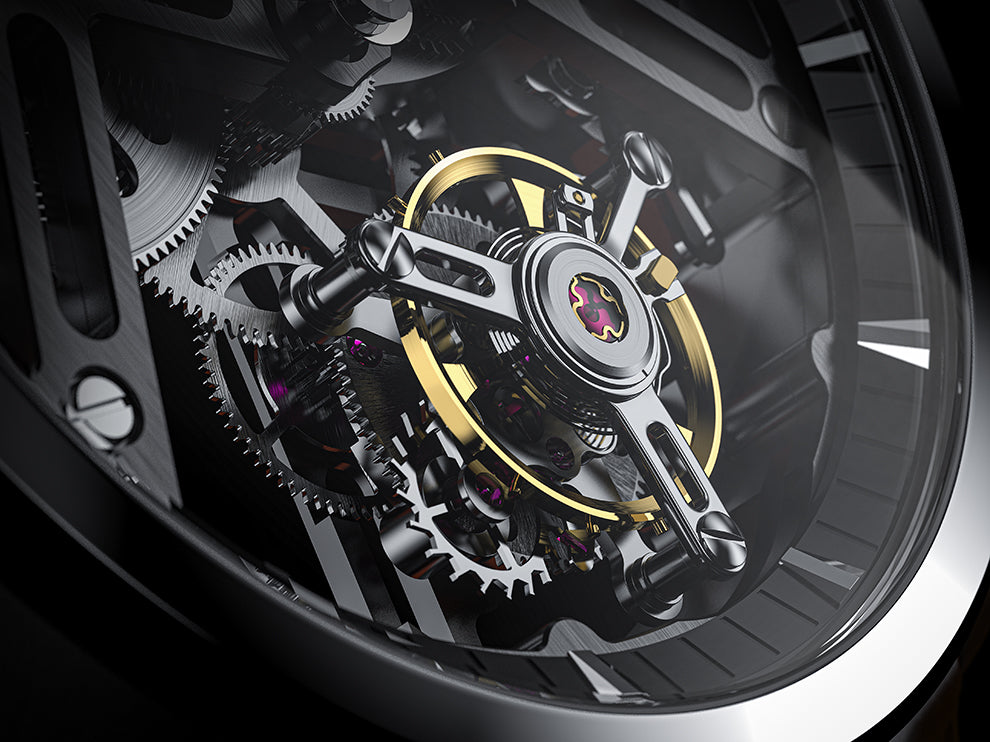 AGELOCER Hollow Tourbillon Skeleton Watch Series 9001 9004