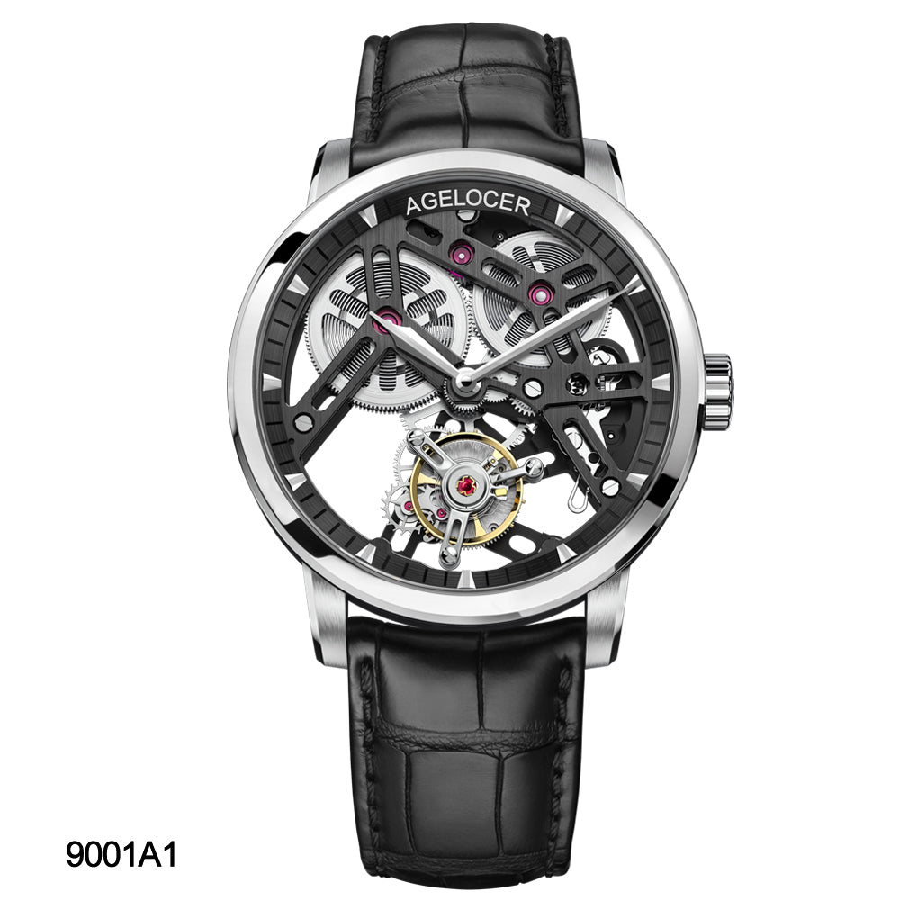 AGELOCER Hollow Tourbillon Skeleton Watch Series 9001 9004