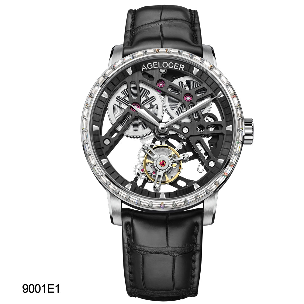 AGELOCER Hollow Tourbillon Skeleton Watch Series 9001 9004