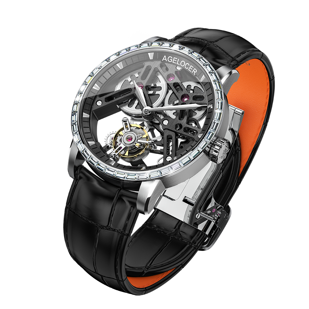 AGELOCER Hollow Tourbillon Skeleton Watch Series 9001 9004