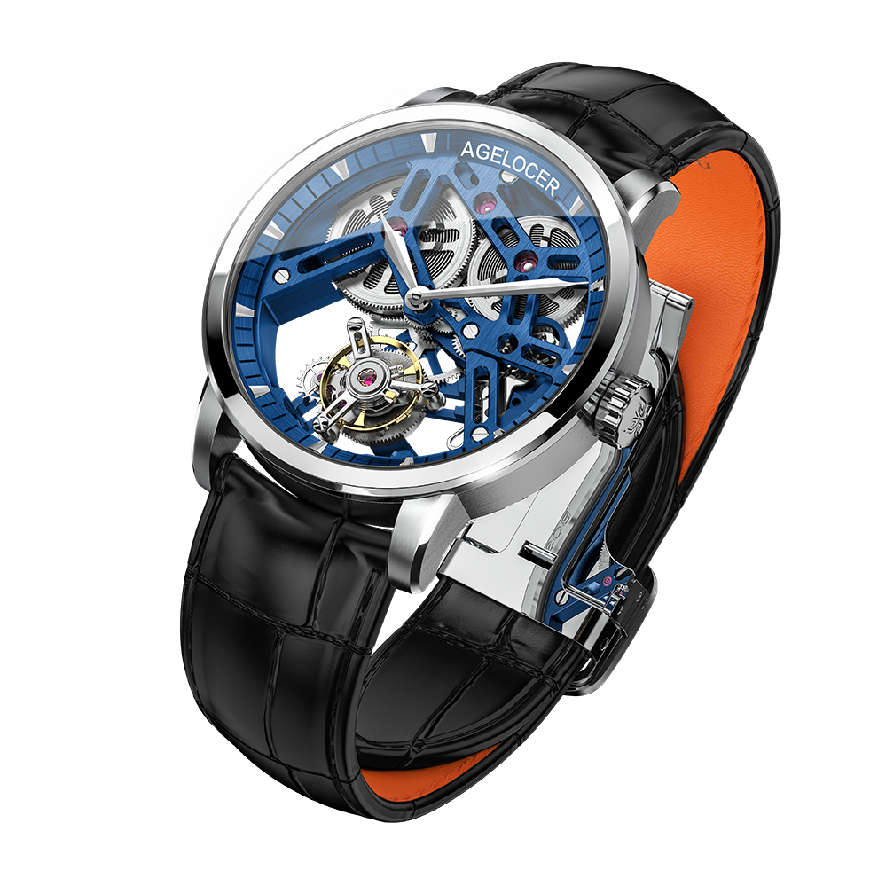 AGELOCER Hollow Tourbillon Skeleton Watch Series 9001 9004