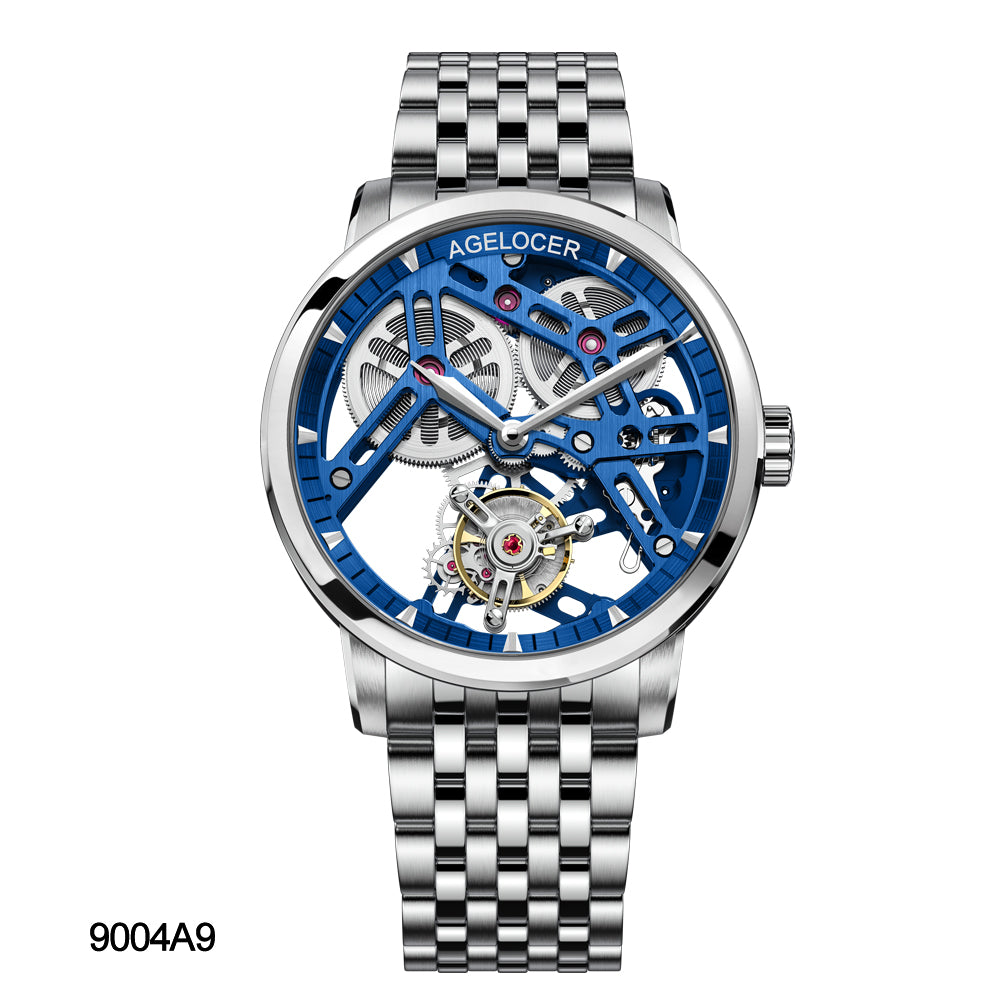 AGELOCER Hollow Tourbillon Skeleton Watch Series 9001 9004