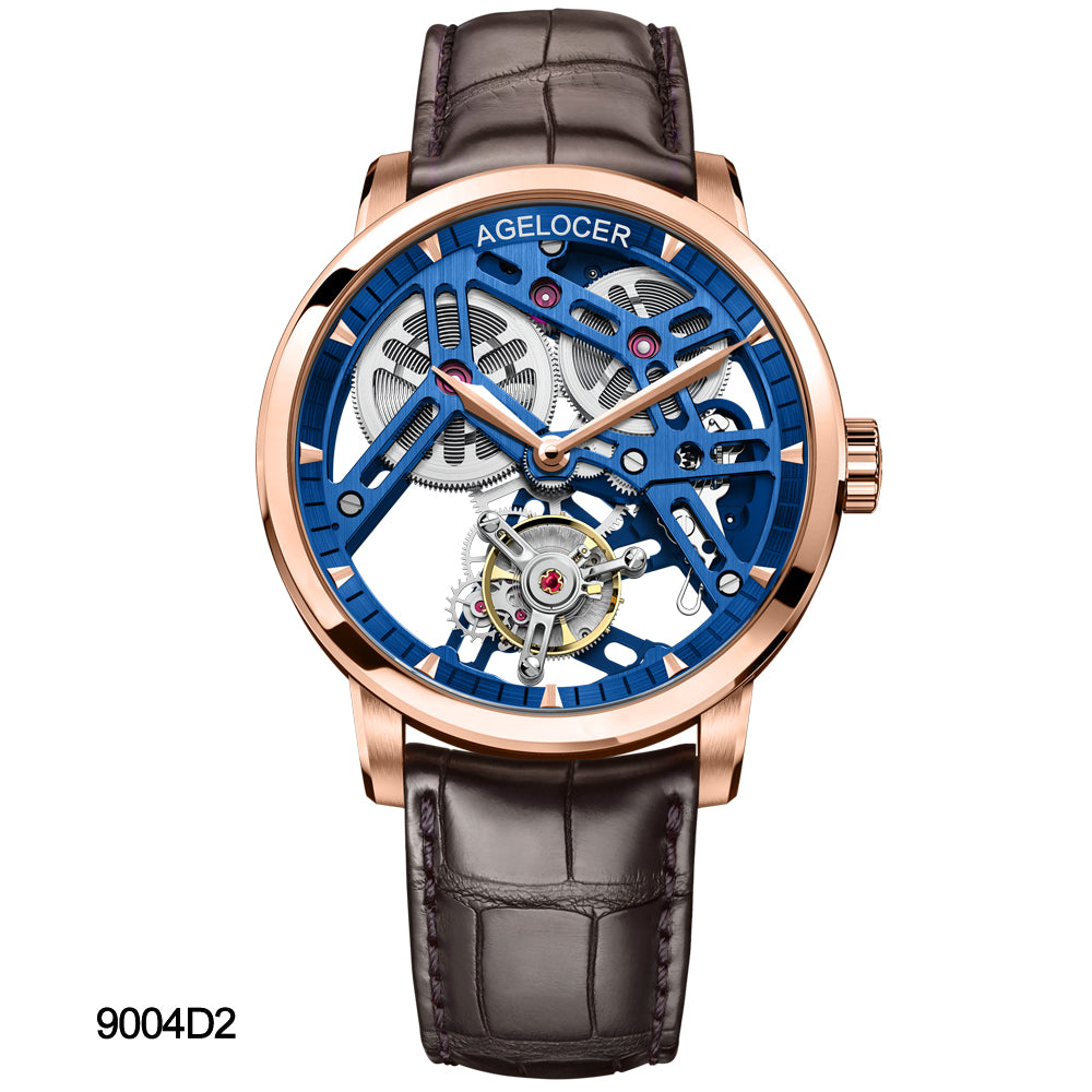 AGELOCER Hollow Tourbillon Skeleton Watch Series 9001 9004