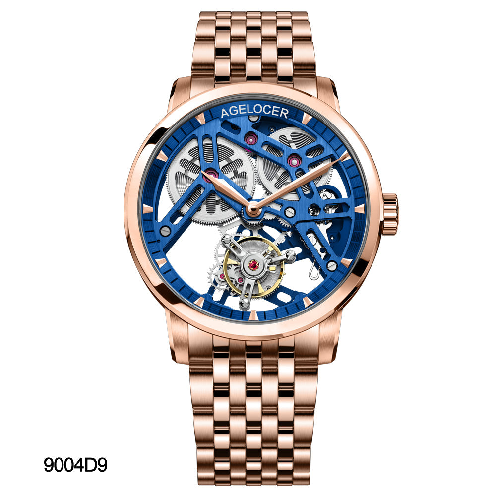 AGELOCER Hollow Tourbillon Skeleton Watch Series 9001 9004