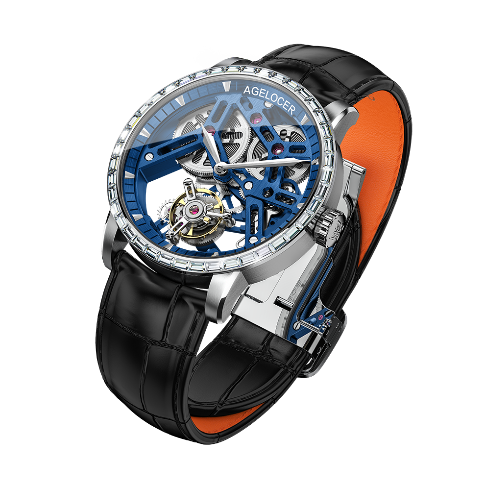 AGELOCER Hollow Tourbillon Skeleton Watch Series 9001 9004