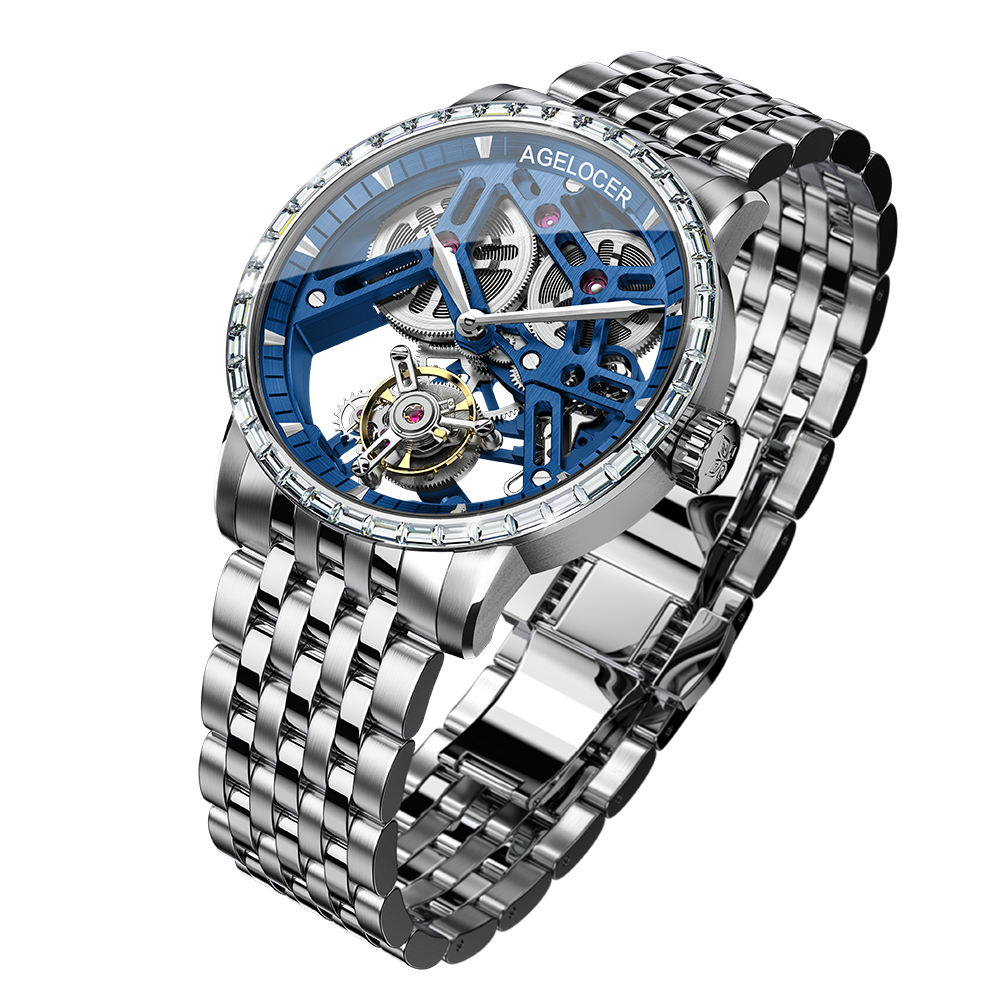 AGELOCER Hollow Tourbillon Skeleton Watch Series 9001 9004