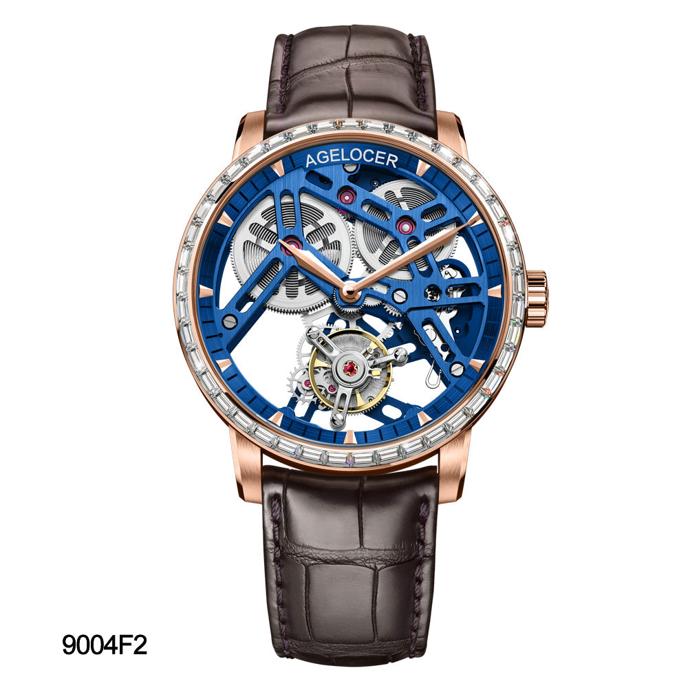 AGELOCER Hollow Tourbillon Skeleton Watch Series 9001 9004