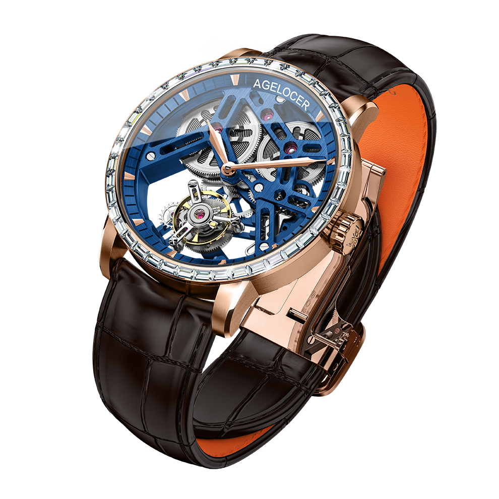 AGELOCER Hollow Tourbillon Skeleton Watch Series 9001 9004